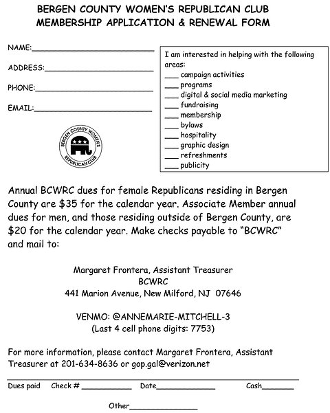 BCWRC membership application form